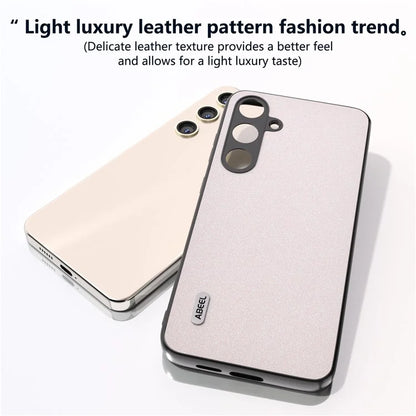 ABEEL For Samsung Galaxy S24 Phone Case Glitter PU Leather Coated TPU+PC Cover