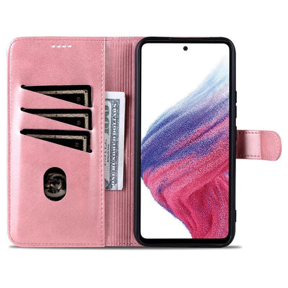 AZNS For Samsung Galaxy A55 5G Leather Case Wallet Phone Cover Magnetic Clasp