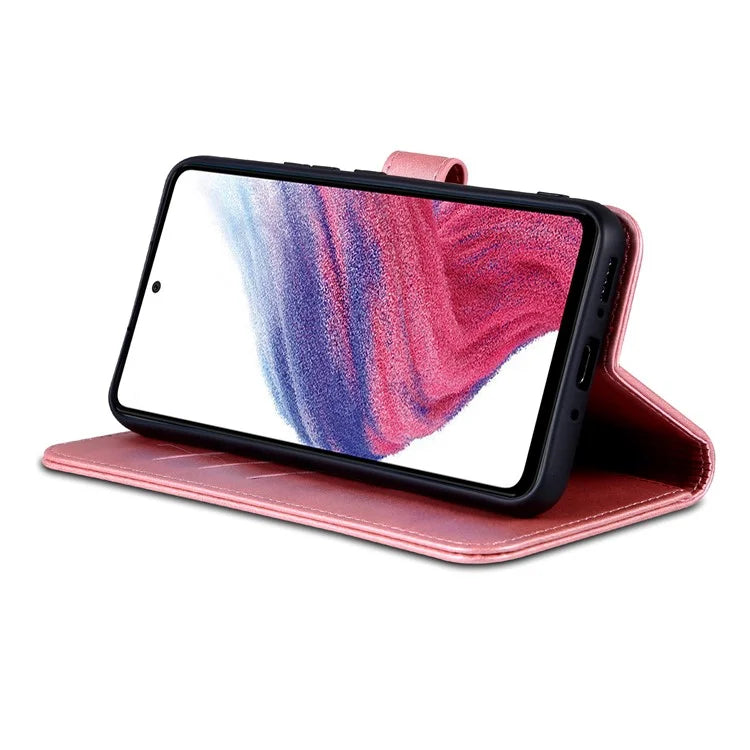 AZNS For Samsung Galaxy A55 5G Leather Case Wallet Phone Cover Magnetic Clasp