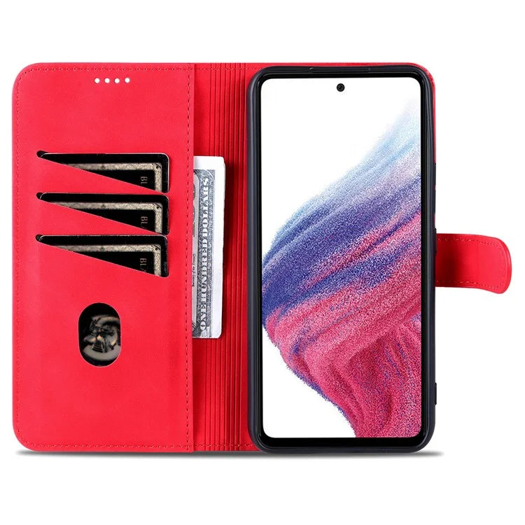 AZNS For Samsung Galaxy A55 5G Leather Case Wallet Phone Cover Magnetic Clasp
