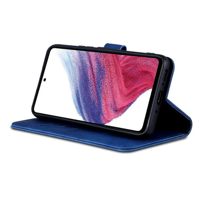 AZNS For Samsung Galaxy A55 5G Leather Case Wallet Phone Cover Magnetic Clasp