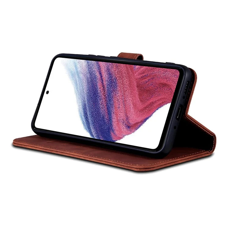 AZNS For Samsung Galaxy A55 5G Leather Case Wallet Phone Cover Magnetic Clasp