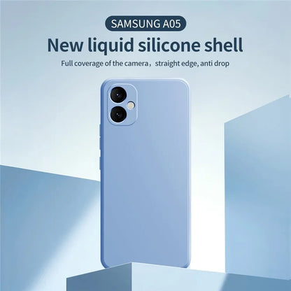 For Samsung Galaxy A05 4G TPU Case Rubberized Phone Cover with Straight Edge