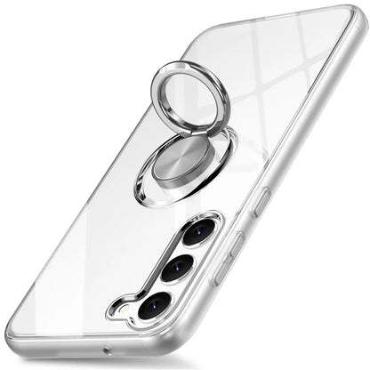 For Samsung Galaxy S24 Phone Case Kickstand Clear TPU Cover Support Car Mount