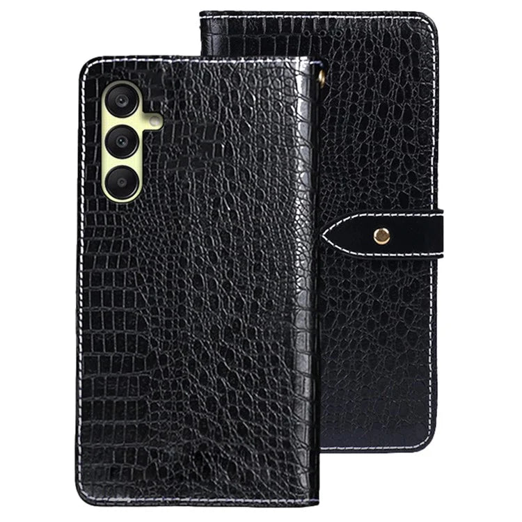 IDEWEI For Samsung Galaxy A25 5G (Global) (161.0 x 76.5 x 8.3mm) Crocodile Pattern Leather Cover Wallet Case