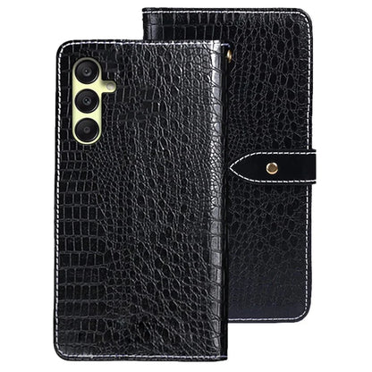 IDEWEI For Samsung Galaxy A25 5G (Global) (161.0 x 76.5 x 8.3mm) Crocodile Pattern Leather Cover Wallet Case