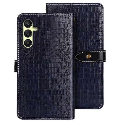 IDEWEI For Samsung Galaxy A25 5G (Global) (161.0 x 76.5 x 8.3mm) Crocodile Pattern Leather Cover Wallet Case