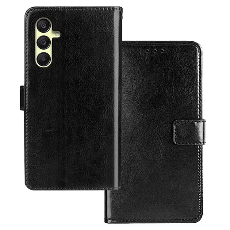 IDEWEI Crazy Horse Texture Case for Samsung Galaxy A25 5G (Global) (161.0 x 76.5 x 8.3mm) Leather Cover Wallet