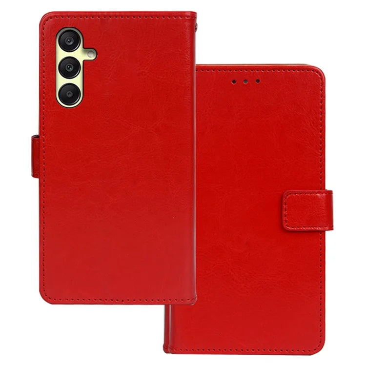 IDEWEI Crazy Horse Texture Case for Samsung Galaxy A25 5G (Global) (161.0 x 76.5 x 8.3mm) Leather Cover Wallet