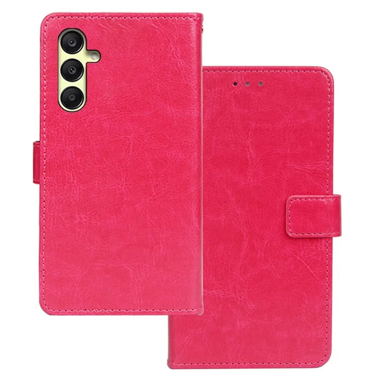 IDEWEI Crazy Horse Texture Case for Samsung Galaxy A25 5G (Global) (161.0 x 76.5 x 8.3mm) Leather Cover Wallet