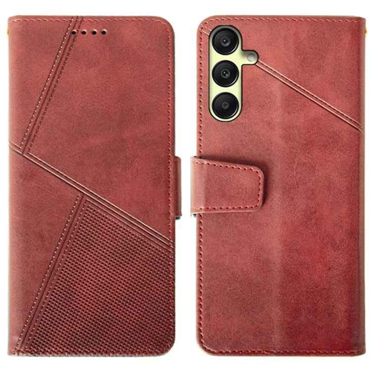 IDEWEI For Samsung Galaxy A25 5G (Global) (161.0 x 76.5 x 8.3mm) Case Calf Texture Stand Anti-Fall Phone Cover Shell