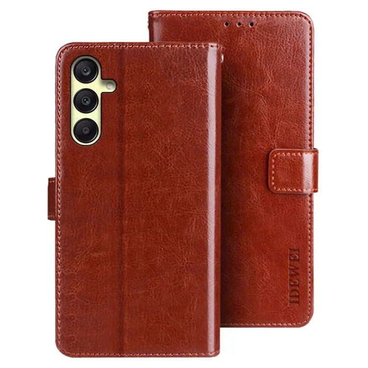 IDEWEI For Samsung Galaxy A25 5G (Global) (161.0 x 76.5 x 8.3mm) Case Wallet Crazy Horse Texture Leather Cover
