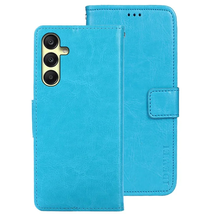 IDEWEI For Samsung Galaxy A25 5G (Global) (161.0 x 76.5 x 8.3mm) Case Wallet Crazy Horse Texture Leather Cover