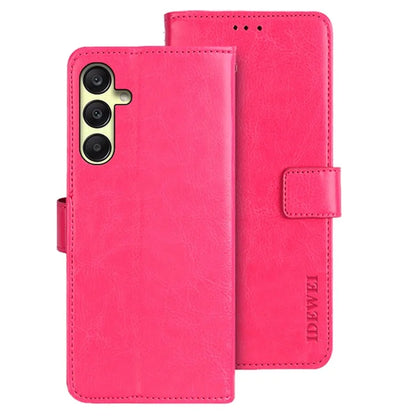 IDEWEI For Samsung Galaxy A25 5G (Global) (161.0 x 76.5 x 8.3mm) Case Wallet Crazy Horse Texture Leather Cover