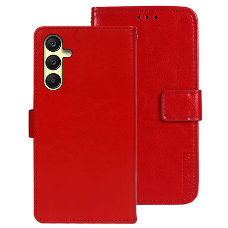 IDEWEI For Samsung Galaxy A25 5G (Global) (161.0 x 76.5 x 8.3mm) Case Wallet Crazy Horse Texture Leather Cover