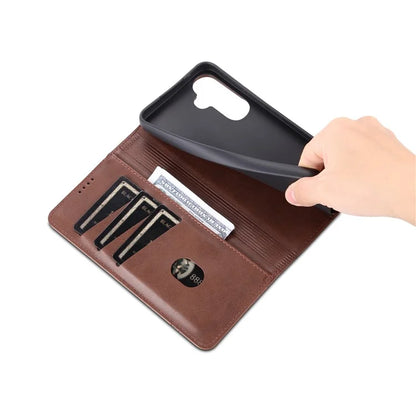AZNS For Samsung Galaxy A35 5G Wallet Magnetic Phone Cover PU Leather Case