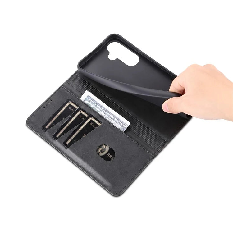 AZNS For Samsung Galaxy A55 5G PU Leather Case Magnetic Phone Cover Wallet