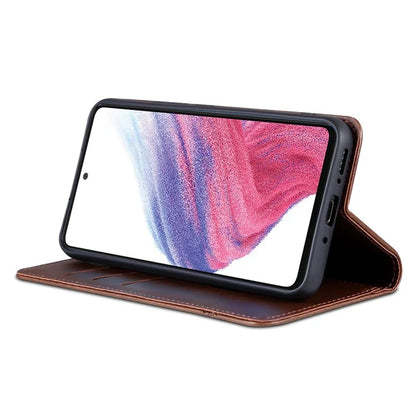 AZNS For Samsung Galaxy A55 5G PU Leather Case Magnetic Phone Cover Wallet