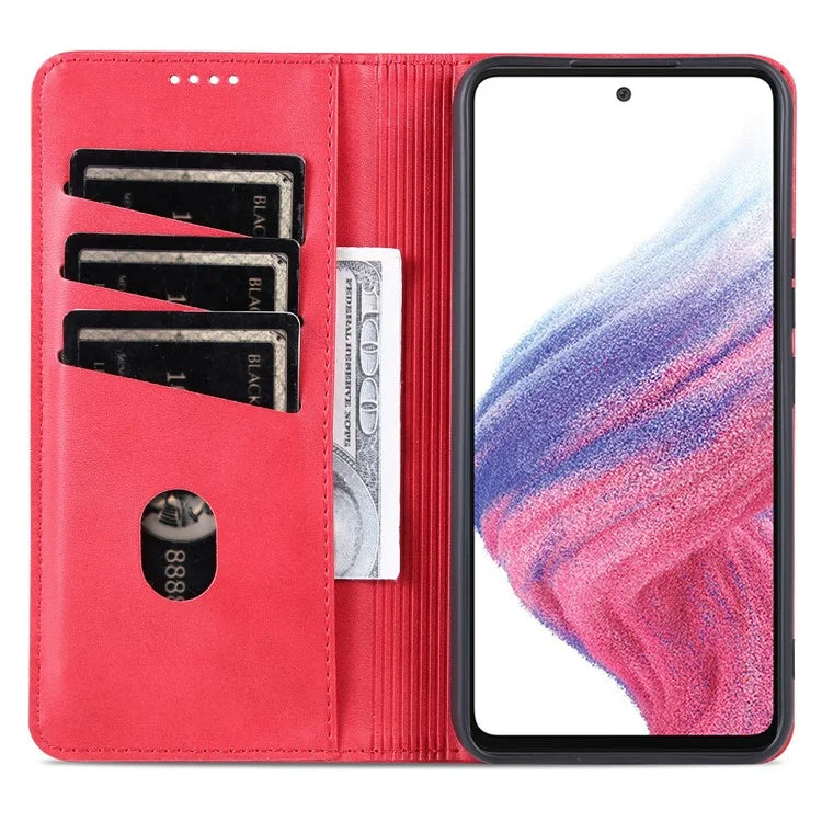 AZNS For Samsung Galaxy A55 5G PU Leather Case Magnetic Phone Cover Wallet