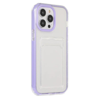 For iPhone 15 Pro Clear Card Slot Case TPU + PC Protective Phone Cover