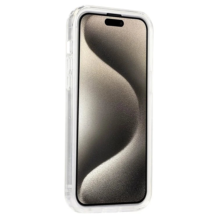 For iPhone 15 Pro Clear Card Slot Case TPU + PC Protective Phone Cover
