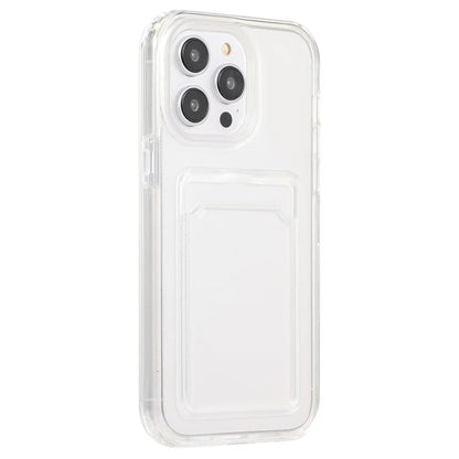 For iPhone 15 Pro Clear Card Slot Case TPU + PC Protective Phone Cover