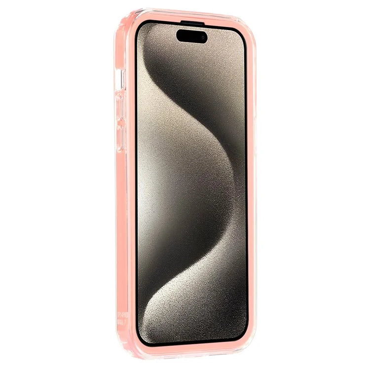 For iPhone 15 Pro Clear Card Slot Case TPU + PC Protective Phone Cover