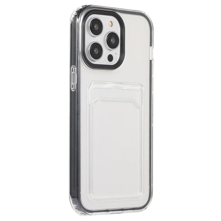 For iPhone 15 Pro Max Clear Phone Case Card Slot Slim Fit Cover