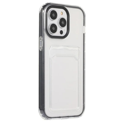 For iPhone 15 Pro Max Clear Phone Case Card Slot Slim Fit Cover