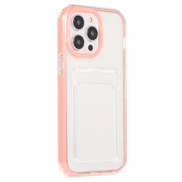 For iPhone 15 Pro Max Clear Phone Case Card Slot Slim Fit Cover