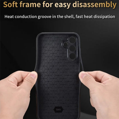 AZNS For Samsung Galaxy A55 5G Cell Phone Case PU Leather+TPU Imprinted Protective Shell