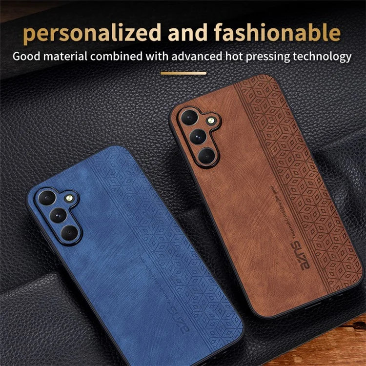 AZNS For Samsung Galaxy A55 5G Cell Phone Case PU Leather+TPU Imprinted Protective Shell