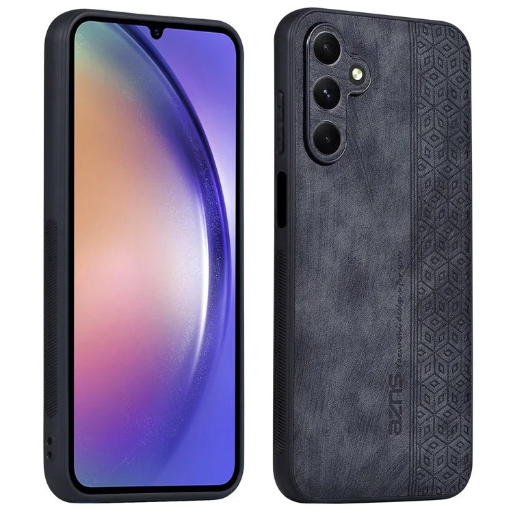 AZNS For Samsung Galaxy A55 5G Cell Phone Case PU Leather+TPU Imprinted Protective Shell