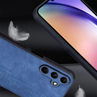 AZNS For Samsung Galaxy A55 5G Cell Phone Case PU Leather+TPU Imprinted Protective Shell