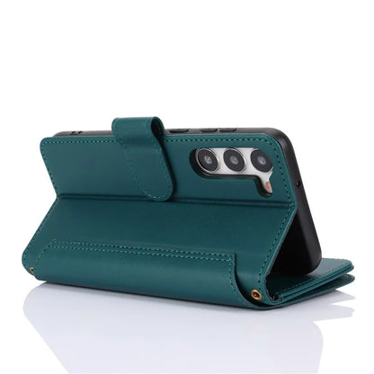 For Samsung Galaxy S22+ 5G Cell Phone Case Scratch Resistant Multiple Card Slots Leather Cover