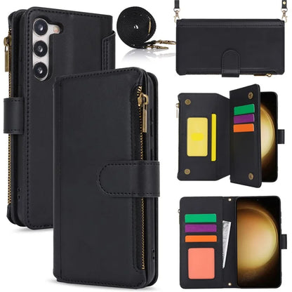 For Samsung Galaxy S22+ 5G Cell Phone Case Scratch Resistant Multiple Card Slots Leather Cover