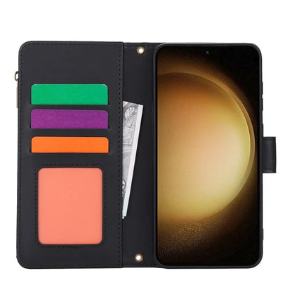 For Samsung Galaxy S22+ 5G Cell Phone Case Scratch Resistant Multiple Card Slots Leather Cover