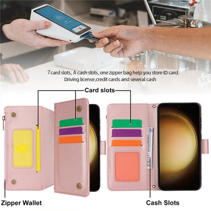 For Samsung Galaxy S22+ 5G Cell Phone Case Scratch Resistant Multiple Card Slots Leather Cover