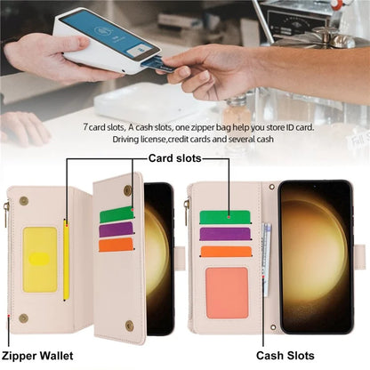 For Samsung Galaxy S22+ 5G Cell Phone Case Scratch Resistant Multiple Card Slots Leather Cover
