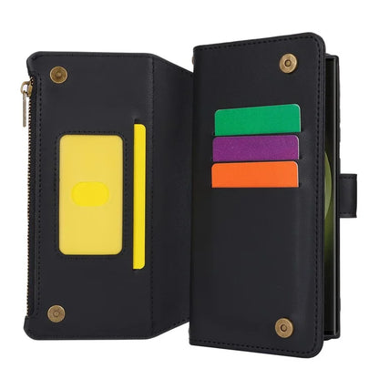 For Samsung Galaxy S22 Ultra 5G Cover RFID Blocking Card Slots PU Leather Stand Shell