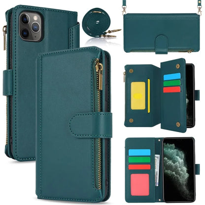 For iPhone 11 Pro Phone Cover RFID Blocking PU Leather Wallet Shell