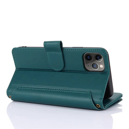 For iPhone 11 Pro Phone Cover RFID Blocking PU Leather Wallet Shell