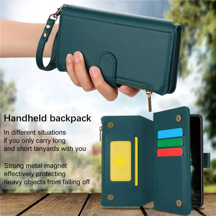 For iPhone 11 Pro Phone Cover RFID Blocking PU Leather Wallet Shell