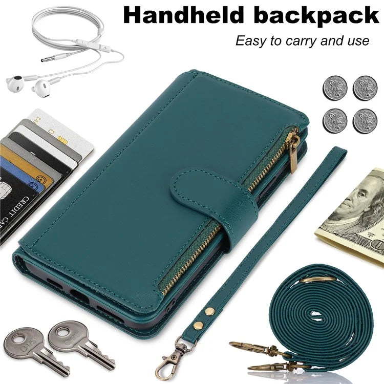 For iPhone 11 Pro Phone Cover RFID Blocking PU Leather Wallet Shell