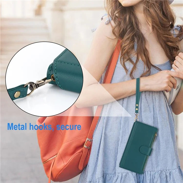 For iPhone 11 Pro Phone Cover RFID Blocking PU Leather Wallet Shell