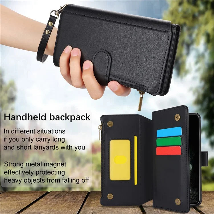 For iPhone 11 Pro Phone Cover RFID Blocking PU Leather Wallet Shell