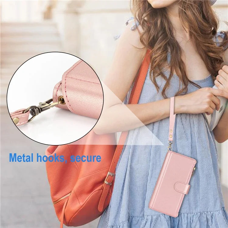 For iPhone 11 Pro Phone Cover RFID Blocking PU Leather Wallet Shell