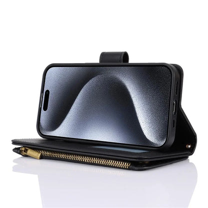 For iPhone 14 Pro Phone Cover Well-protected PU Leather Wallet Shell