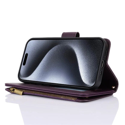 For iPhone 14 Pro Phone Cover Well-protected PU Leather Wallet Shell