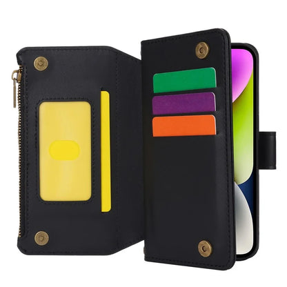 For iPhone 15 Phone Cover Full Protection PU Leather Wallet Shell